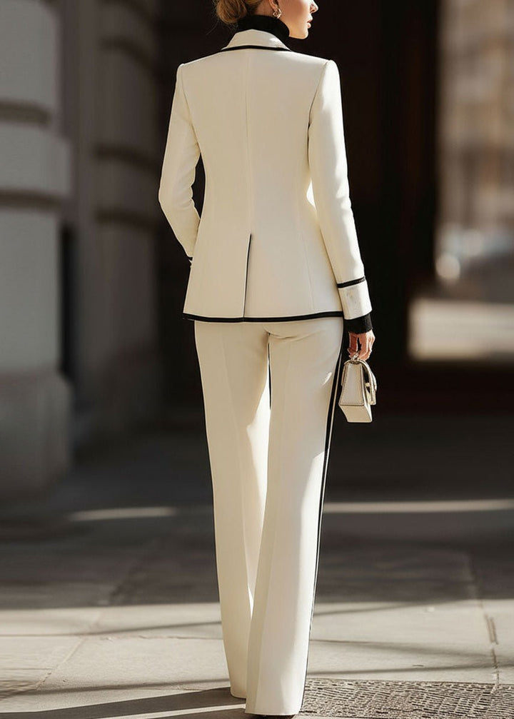 Liv | Dame Dress Dobbelspent Blazer med Kontraststing