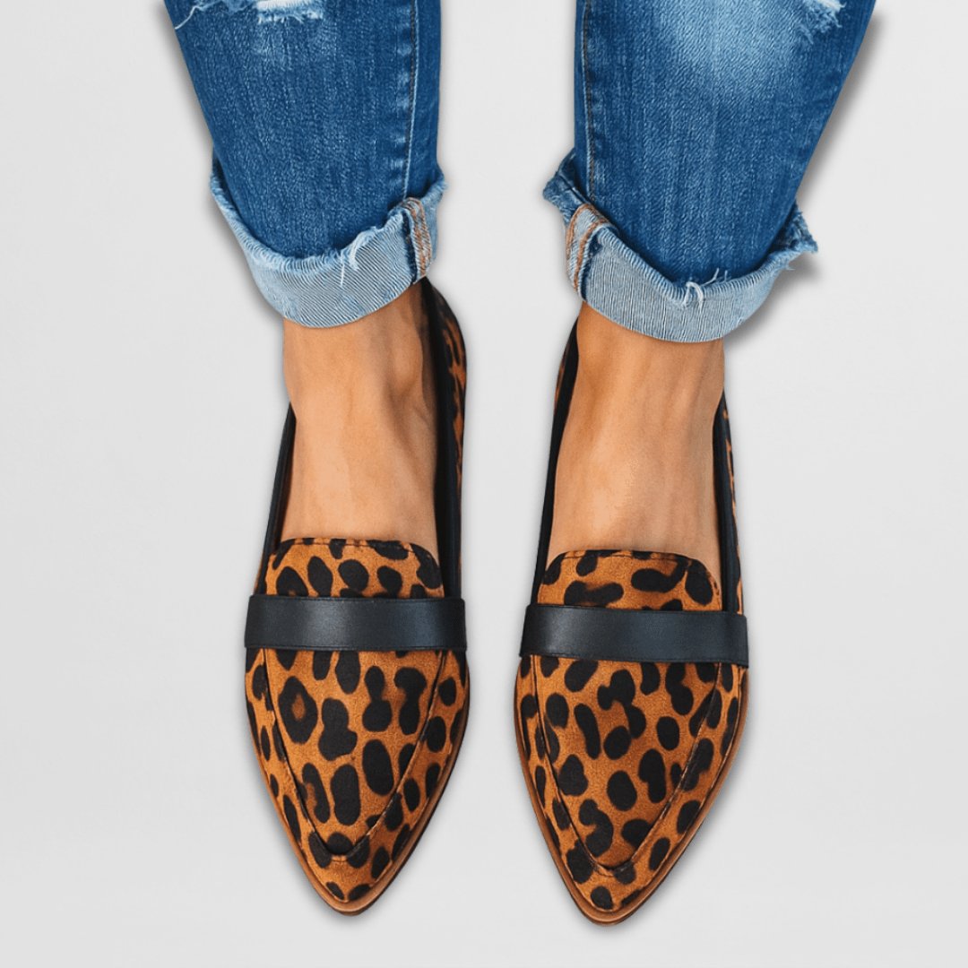 Laura | Kvinne Spiss Suede Loafers med Ergonomisk Innersåle