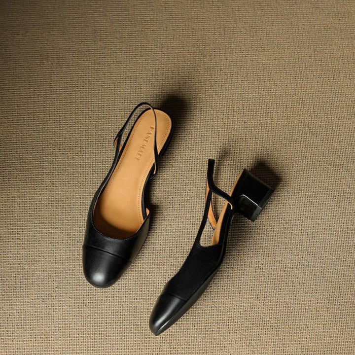 Sofia | Damers ekte skinn slingback pumps med mandeltå