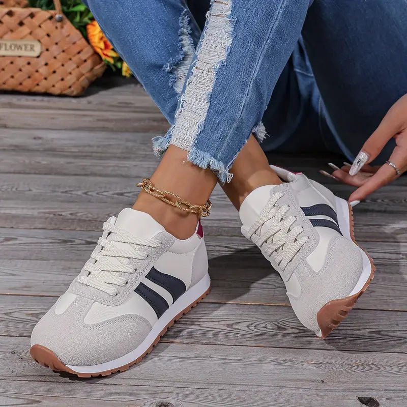 Anna | Kvinne Orthopediske Snøring Sneakers Hverdags Sko med Støtdempende Såle
