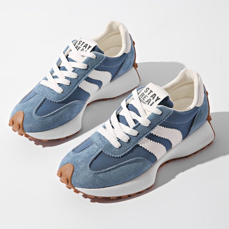 Clara | Kvinnenes Retro Plattform Chunky Sneakers med Snøring