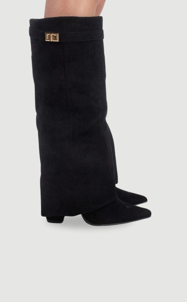 Maja | Kvinne Suede Elegante Høye Støvler