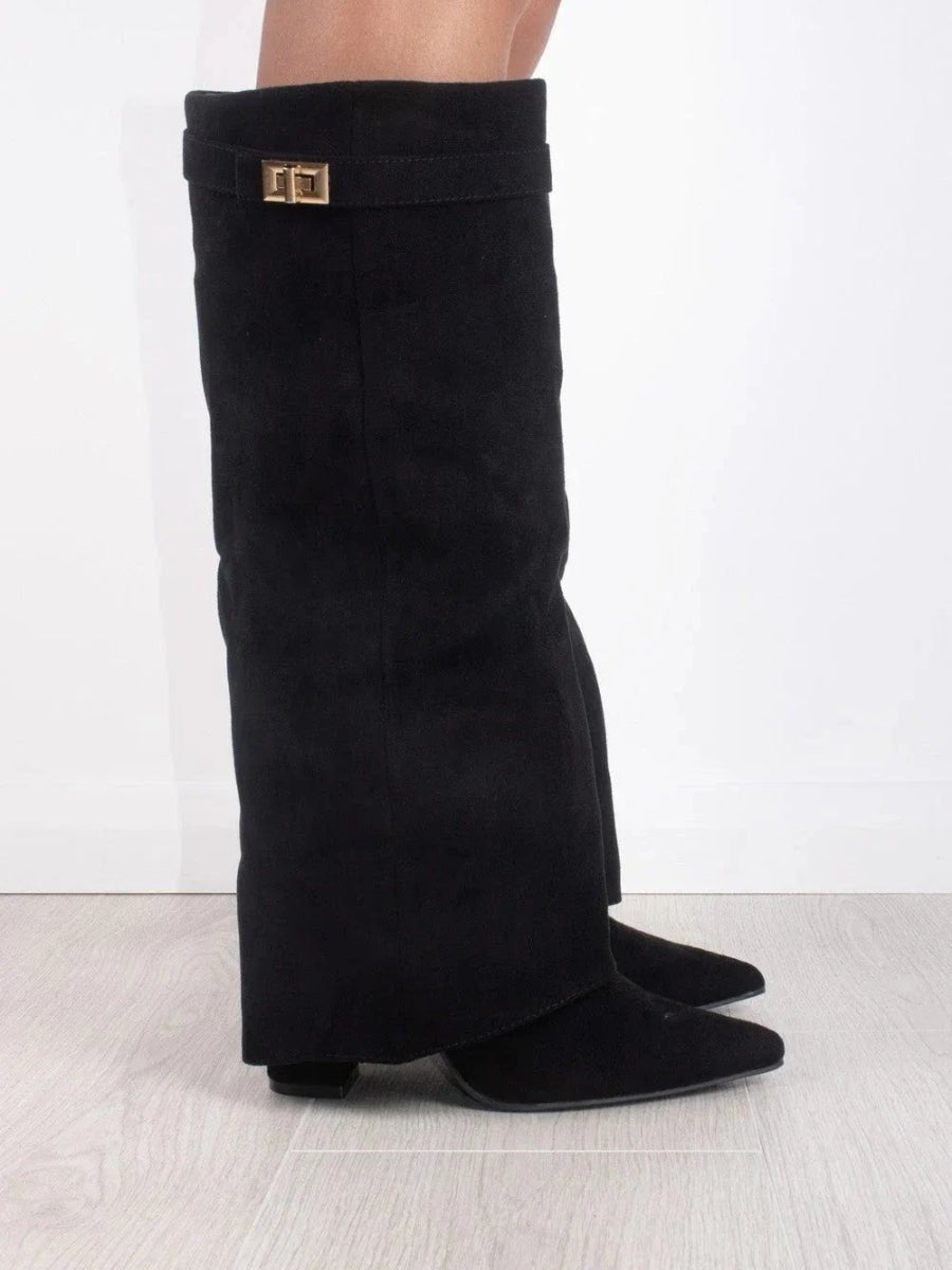 Maja | Kvinne Suede Elegante Høye Støvler