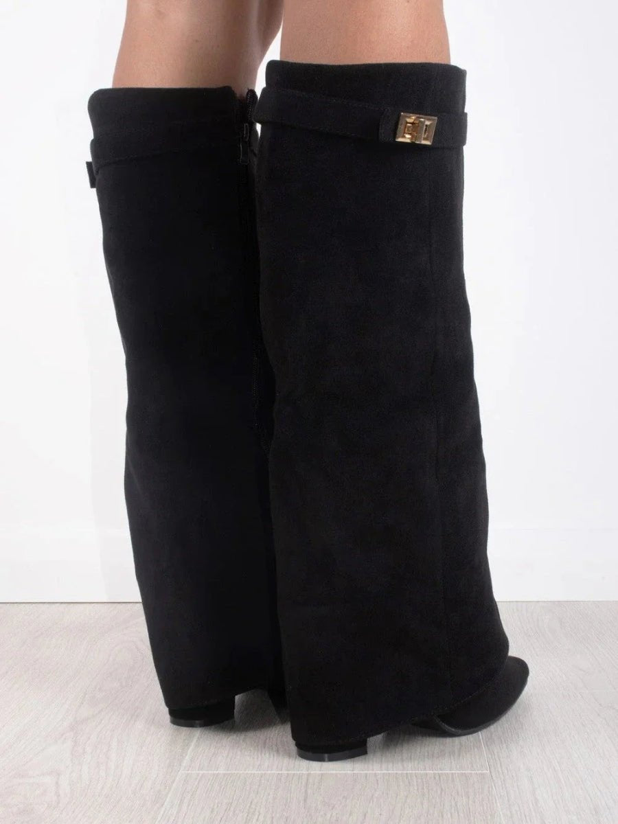Maja | Kvinne Suede Elegante Høye Støvler