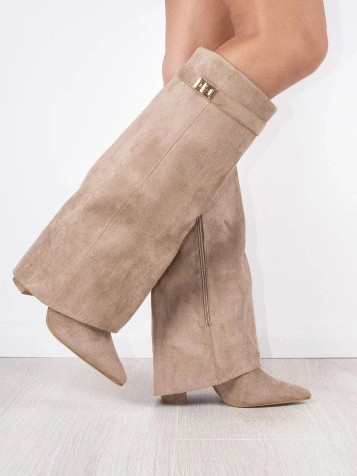Maja | Kvinne Suede Elegante Høye Støvler