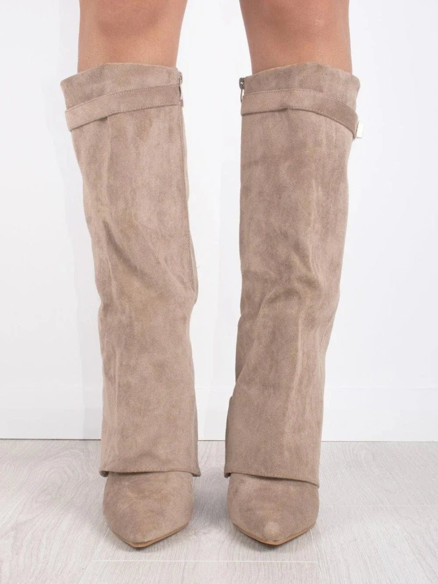 Maja | Kvinne Suede Elegante Høye Støvler