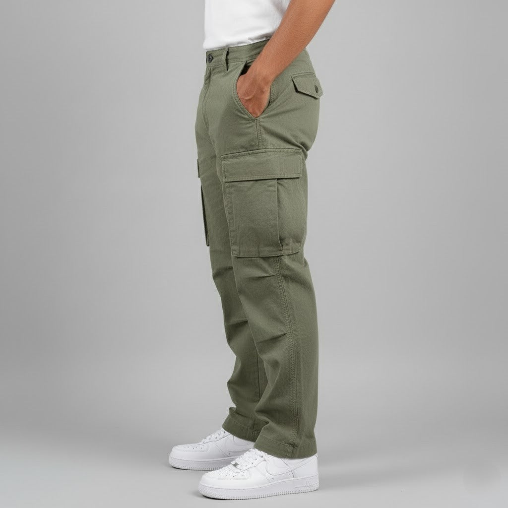 Jørn | Herre cargo bukser med avslappet passform og sidelommer i streetwear stil