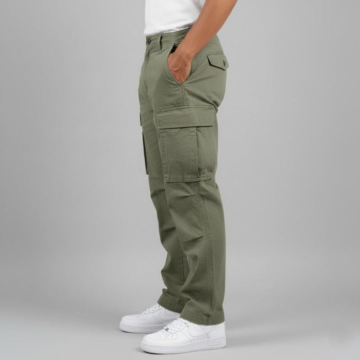 Jørn | Herre cargo bukser med avslappet passform og sidelommer i streetwear stil