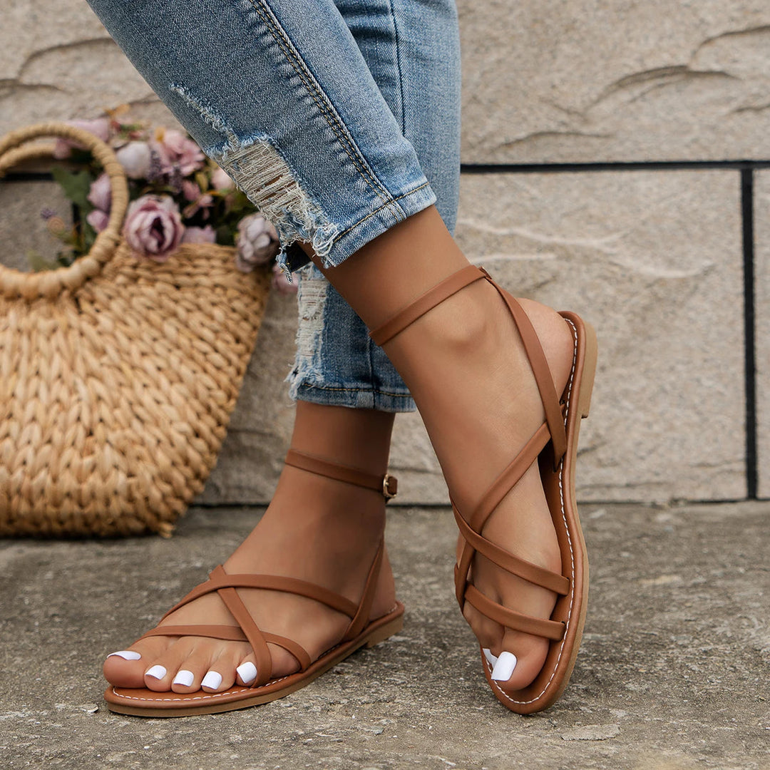 Liva | Dame Ankelrem Flate Sandaler