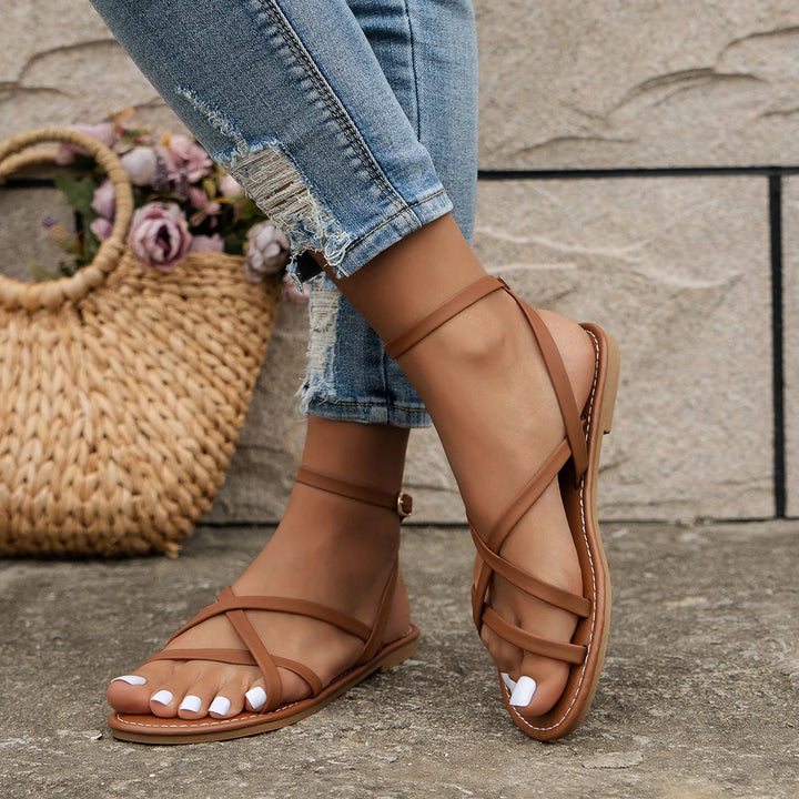 Liva | Dame Ankelrem Flate Sandaler