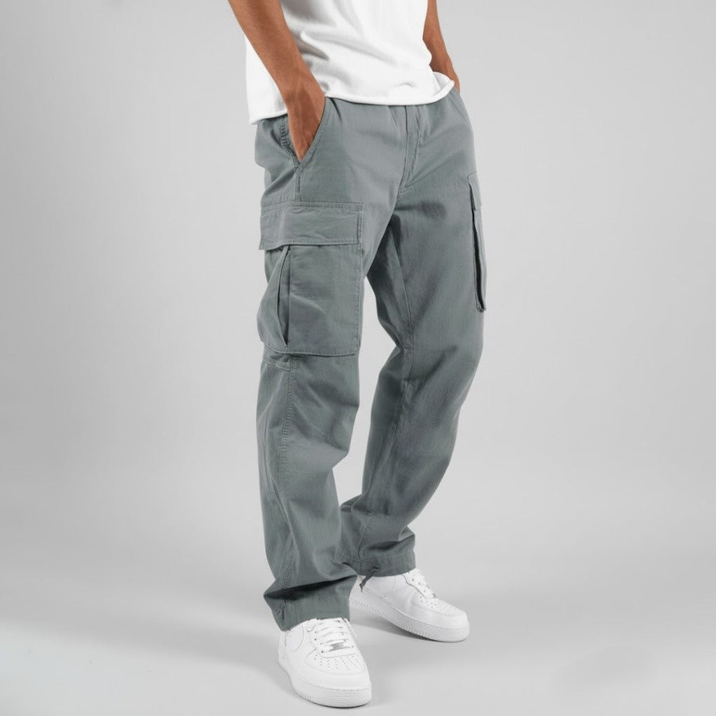 Jørn | Herre cargo bukser med avslappet passform og sidelommer i streetwear stil