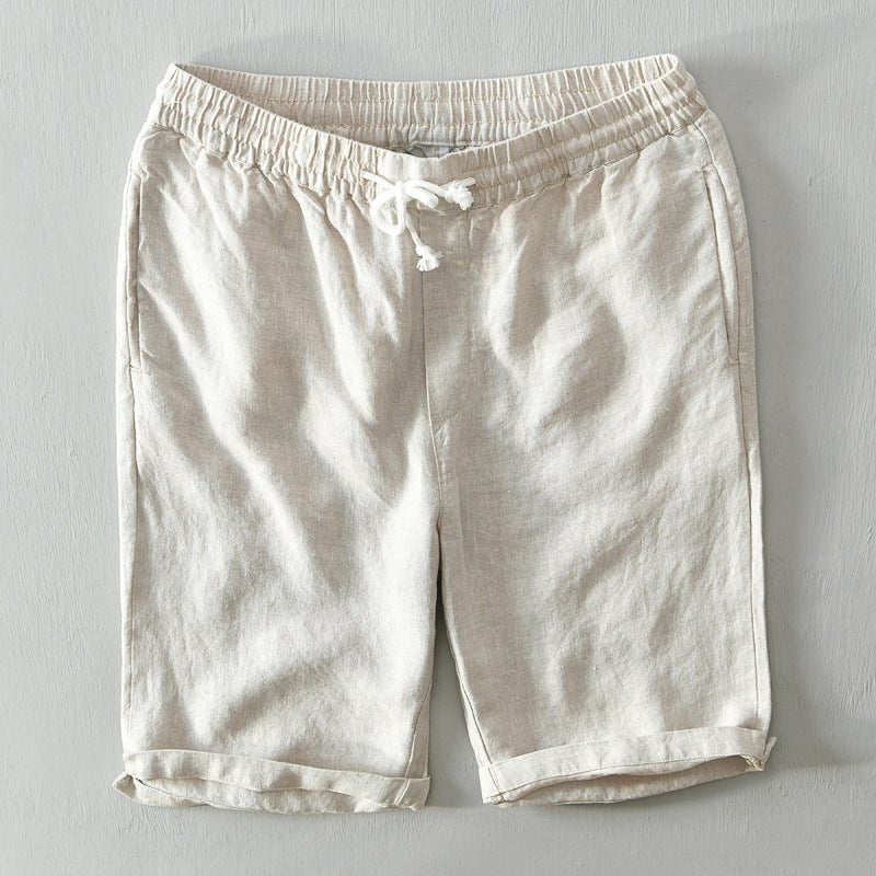 Malthe | Herre Løse Linshorts med Snor