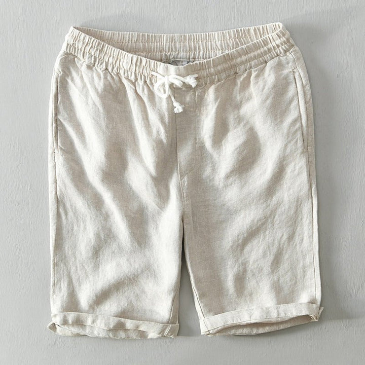 Malthe | Herre Løse Linshorts med Snor