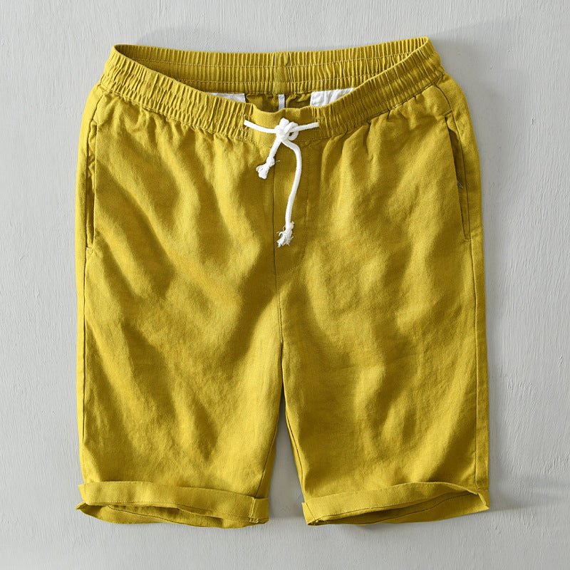 Malthe | Herre Løse Linshorts med Snor