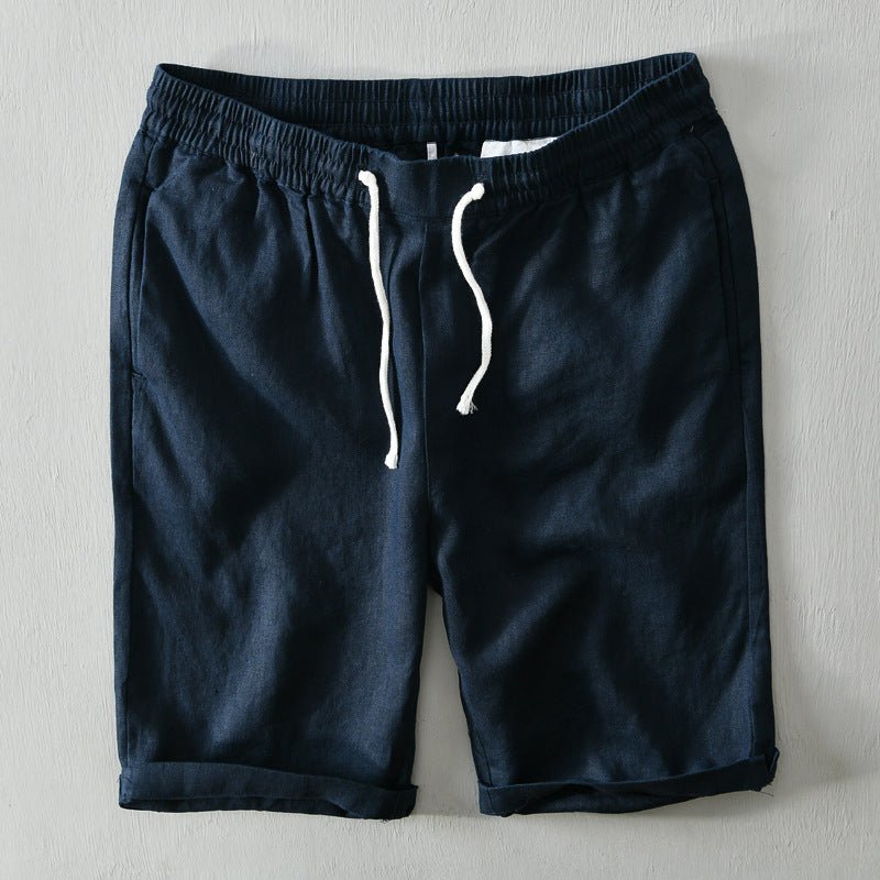 Malthe | Herre Løse Linshorts med Snor
