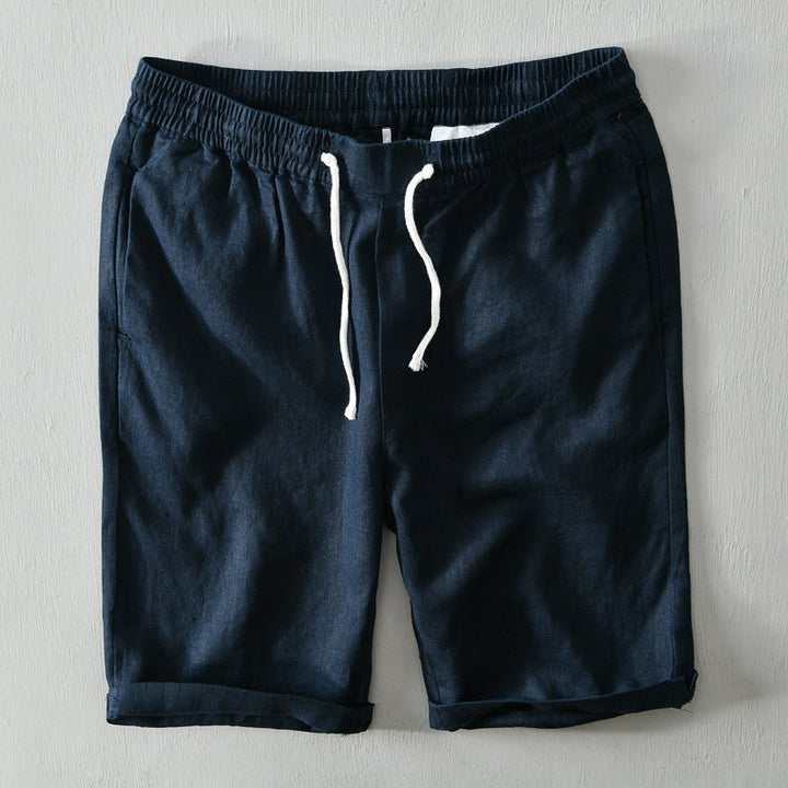 Malthe | Herre Løse Linshorts med Snor