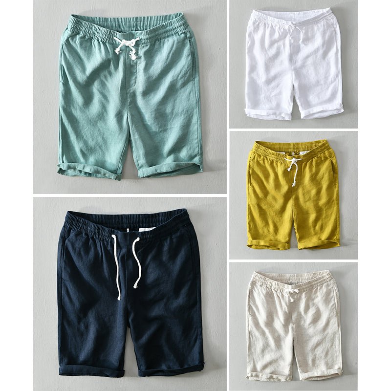 Malthe | Herre Løse Linshorts med Snor