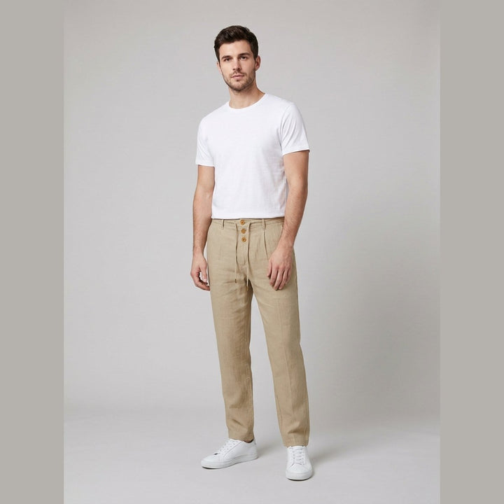 Oscar | Herre Relaxed Fit Linbukser med Elastisk Midje og Snøring