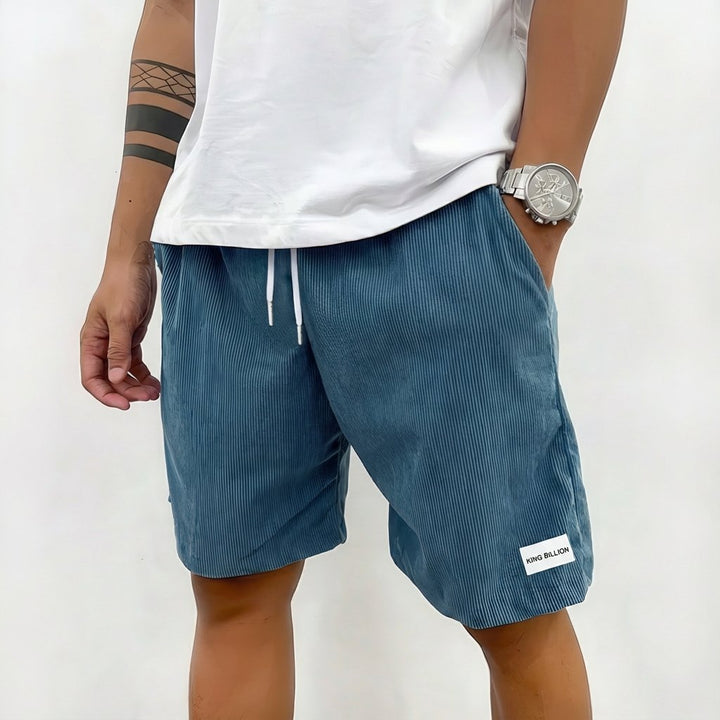 Emil | Herre Relaxed Ribbet Drawstring Knielange Shorts