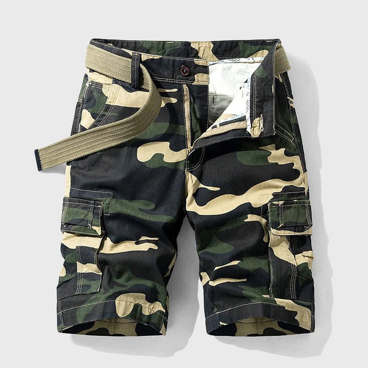 Valdemar | Herre Camouflage Cargo Shorts Kneelengde Belte