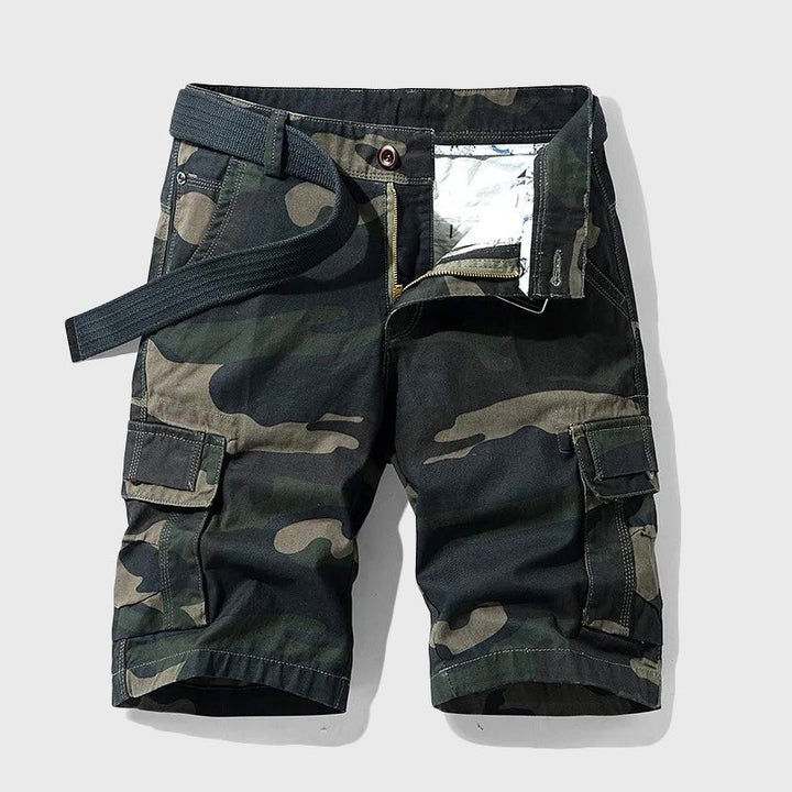 Valdemar | Herre Camouflage Cargo Shorts Kneelengde Belte