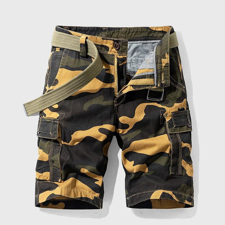 Valdemar | Herre Camouflage Cargo Shorts Kneelengde Belte
