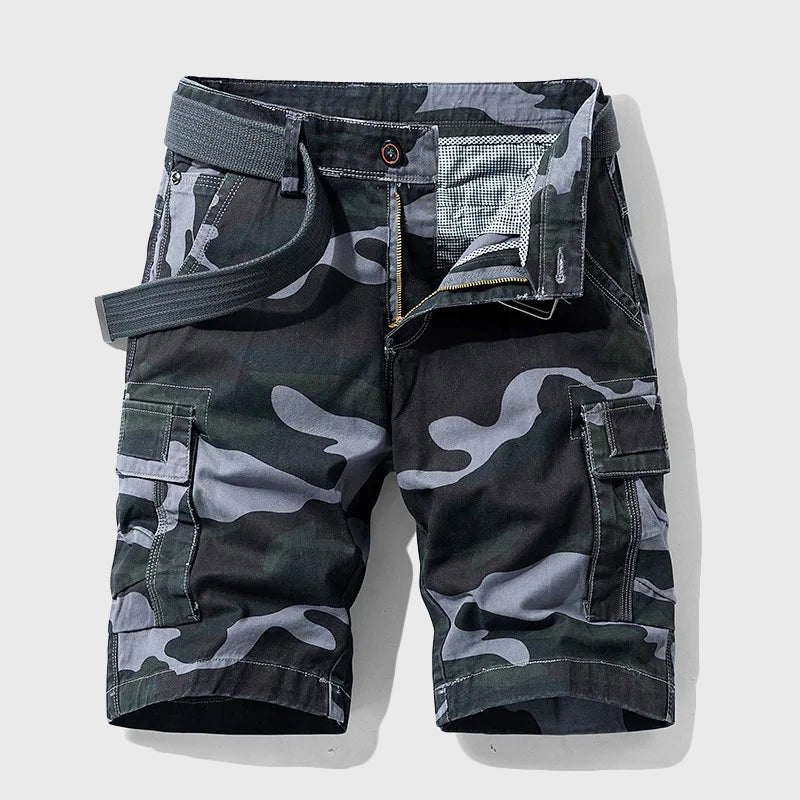 Valdemar | Herre Camouflage Cargo Shorts Kneelengde Belte