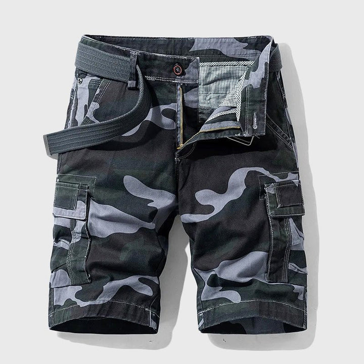 Valdemar | Herre Camouflage Cargo Shorts Kneelengde Belte