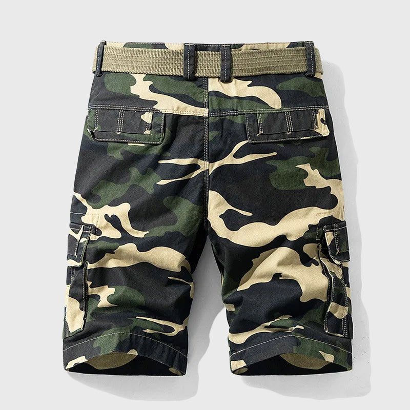 Valdemar | Herre Camouflage Cargo Shorts Kneelengde Belte
