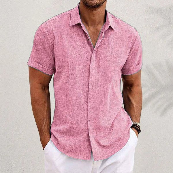 Christian | Herre Lin Kortermet Skjorte Regular Fit Casual