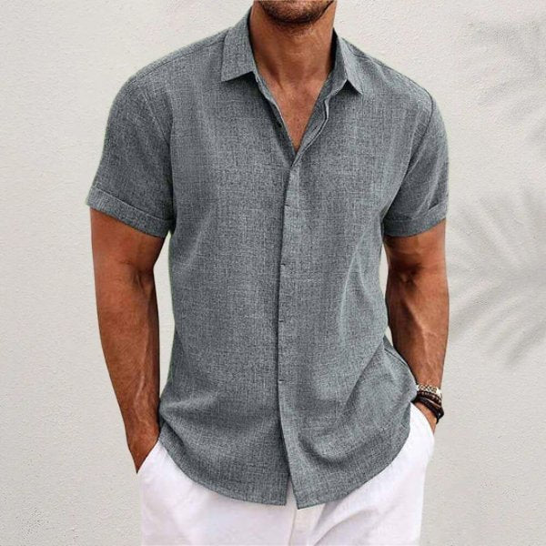Christian | Herre Lin Kortermet Skjorte Regular Fit Casual