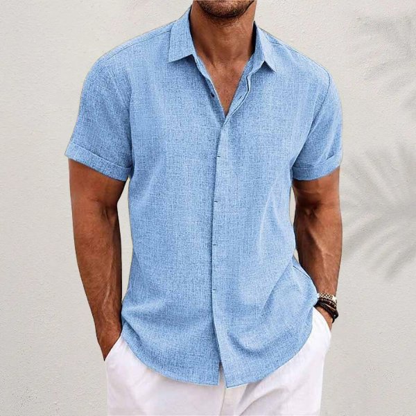 Christian | Herre Lin Kortermet Skjorte Regular Fit Casual