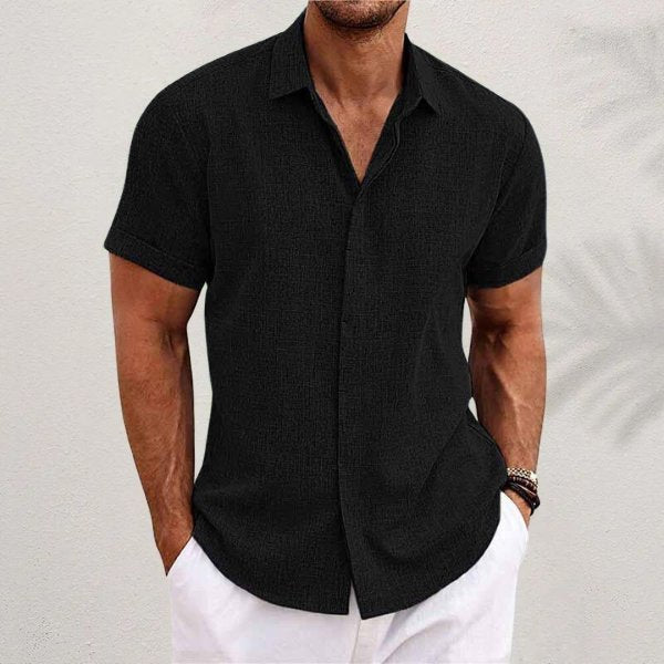 Christian | Herre Lin Kortermet Skjorte Regular Fit Casual