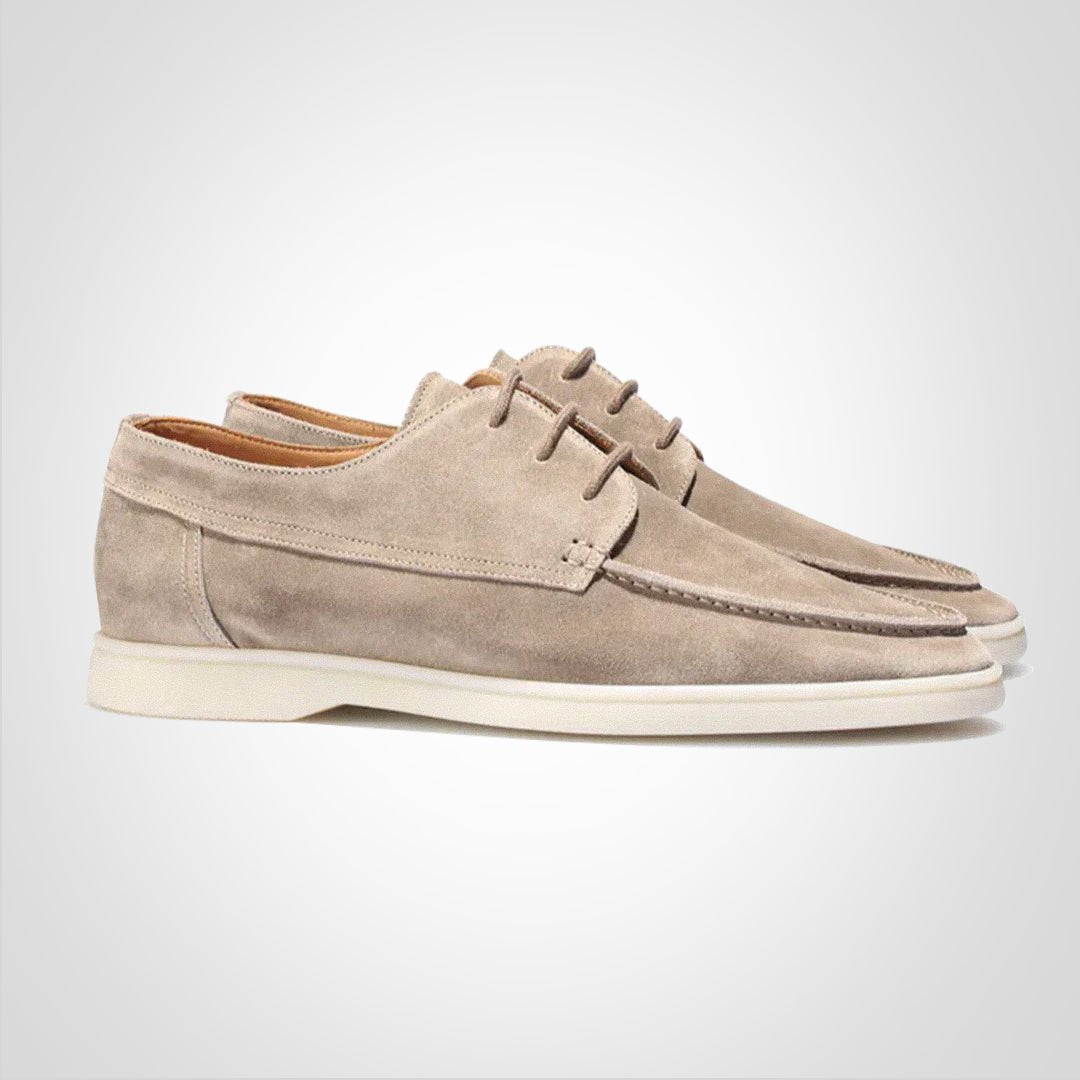 Oscar | Herre Suede-Look Snøresko Loafer Derby Sko Hvit Såle