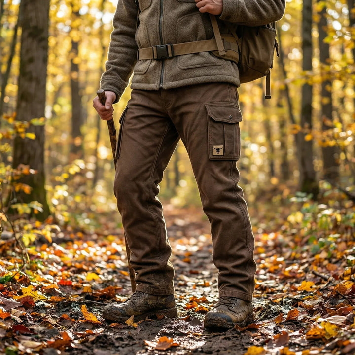 Aksel | Herre Slim-Fit Tapered Cargo Bukser med Lommepatch