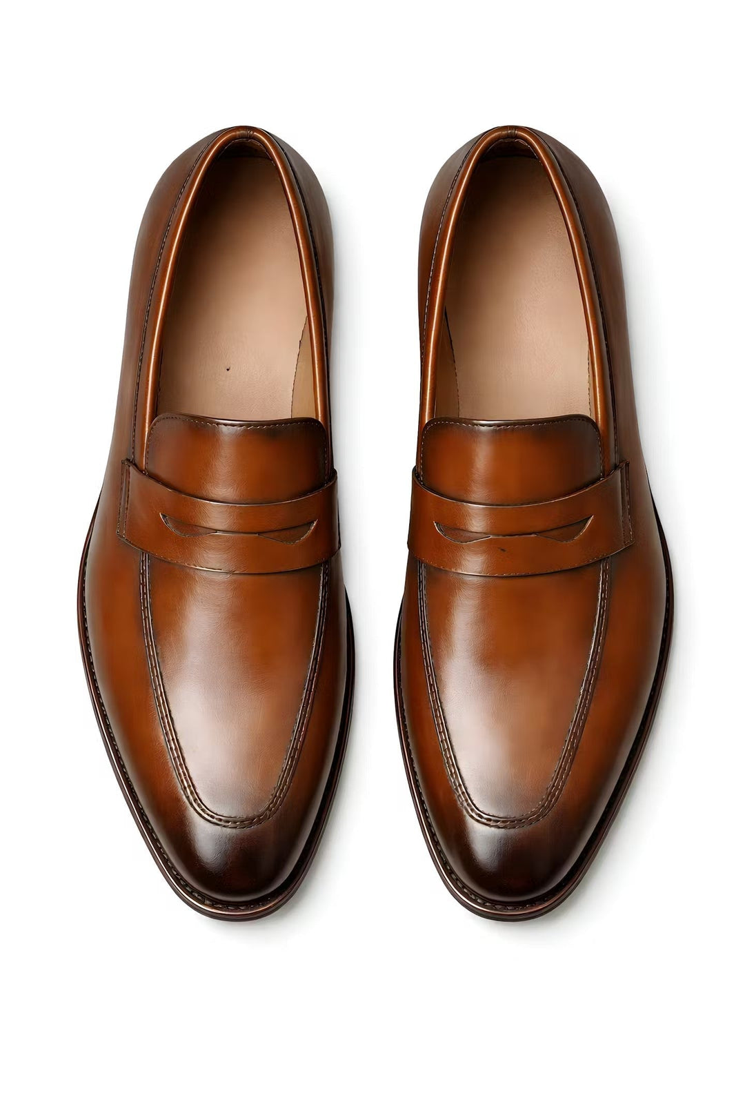 Magnus | Herre Slip-On Penny Loafers Klassisk Formell Lærutseende