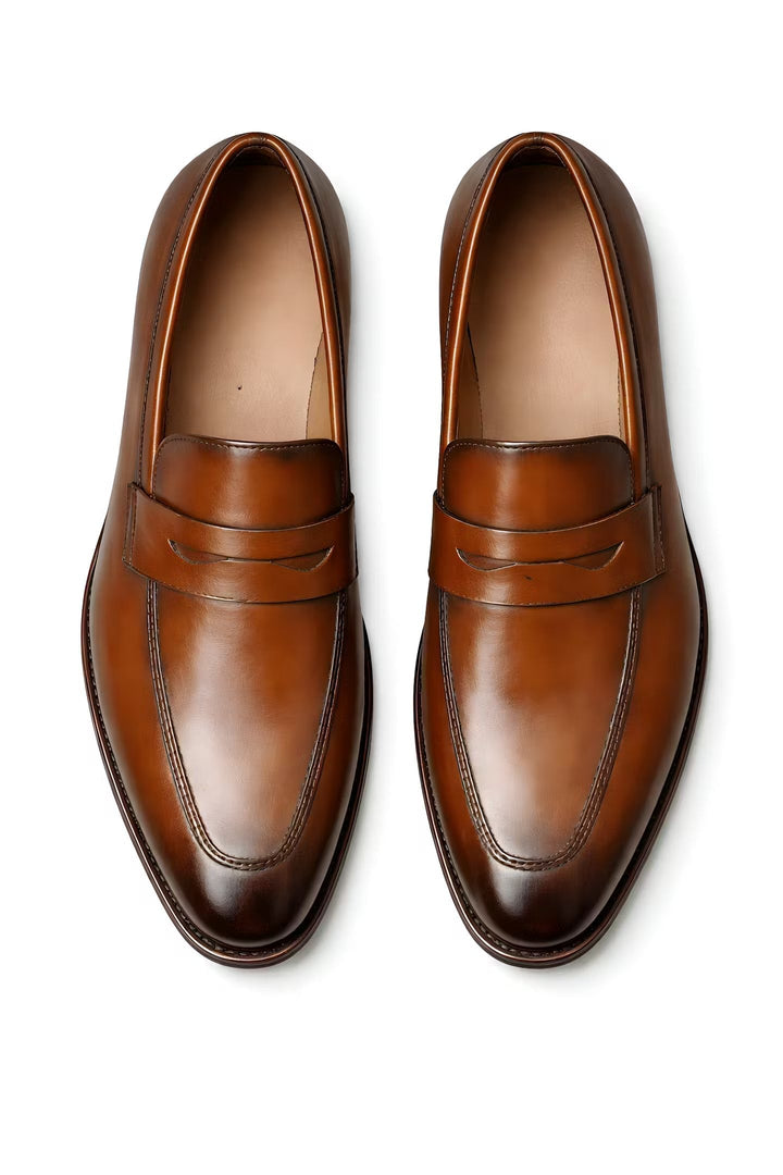 Magnus | Herre Slip-On Penny Loafers Klassisk Formell Lærutseende