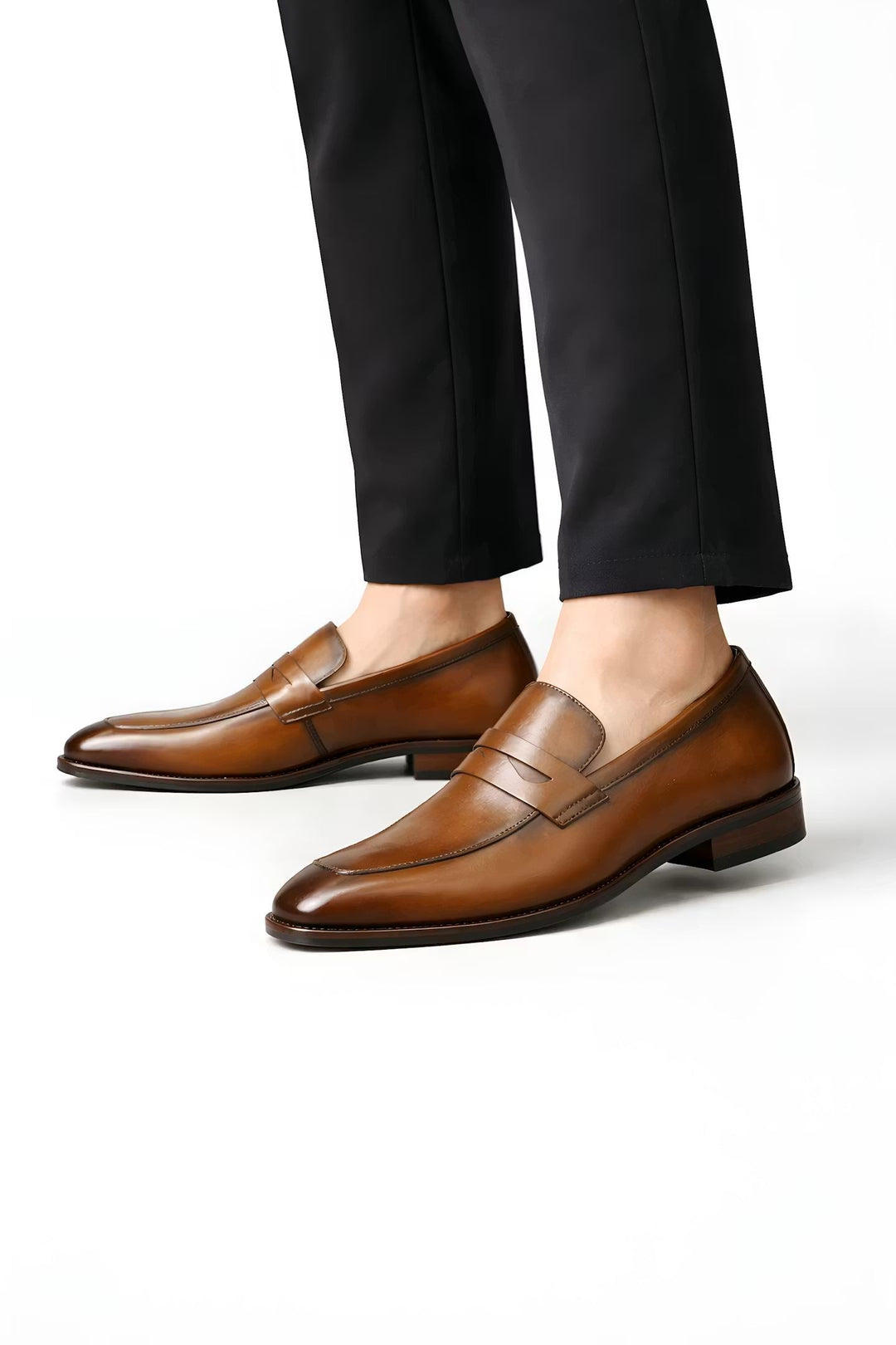 Magnus | Herre Slip-On Penny Loafers Klassisk Formell Lærutseende