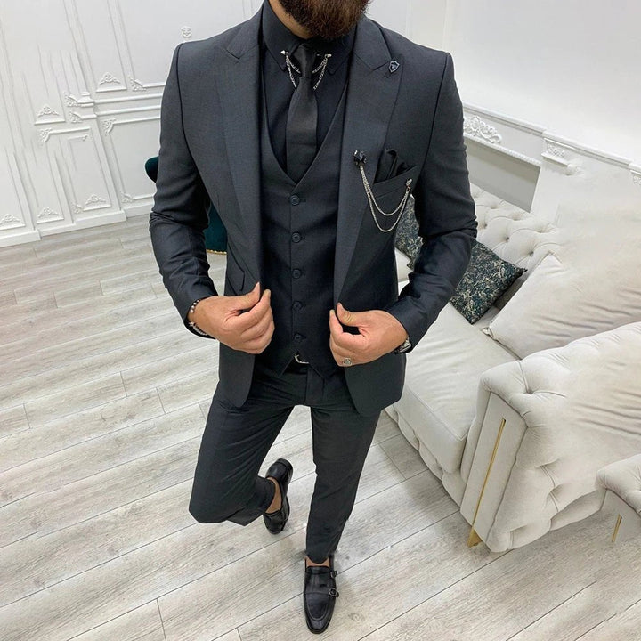 Henrik | Herre Tre-delt Dress Enkeltknappet Med Notch-lapel