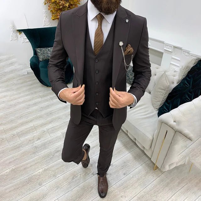 Henrik | Herre Tre-delt Dress Enkeltknappet Med Notch-lapel