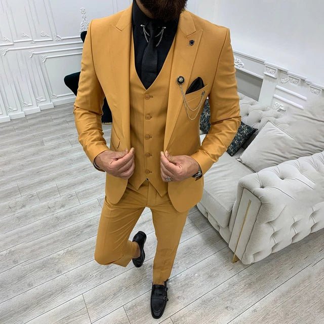Henrik | Herre Tre-delt Dress Enkeltknappet Med Notch-lapel