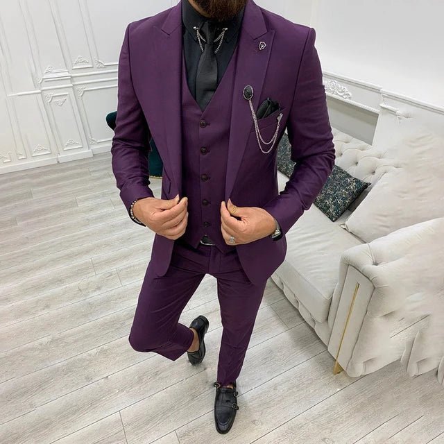 Henrik | Herre Tre-delt Dress Enkeltknappet Med Notch-lapel