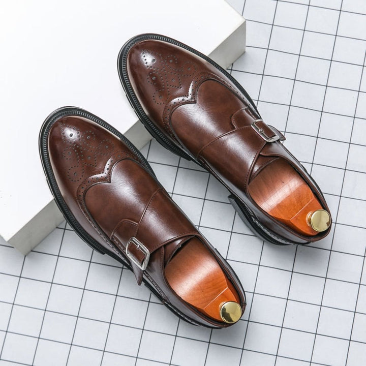 Frederik | Herre Monk Strap Wingtip Brogue Formelle Lærersko