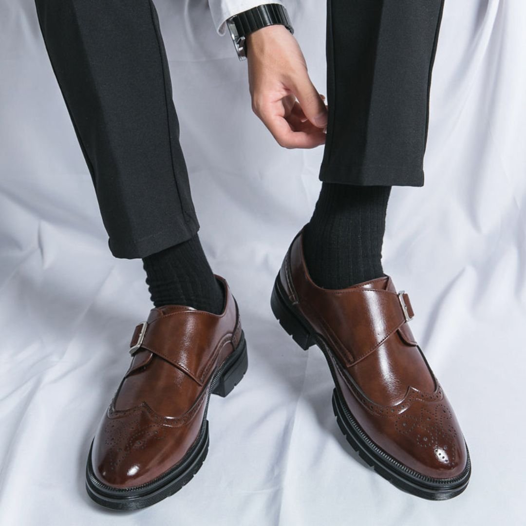 Frederik | Herre Monk Strap Wingtip Brogue Formelle Lærersko
