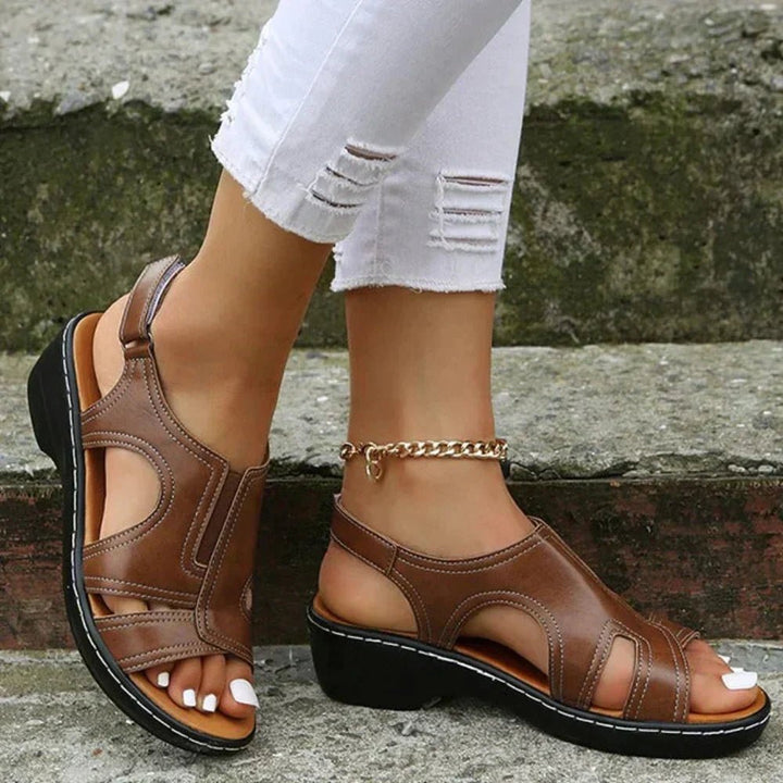 Maja | Kvinne Orthopediske PU Lær Wedge Sandaler