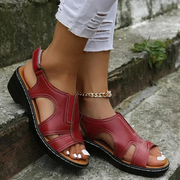Maja | Kvinne Orthopediske PU Lær Wedge Sandaler