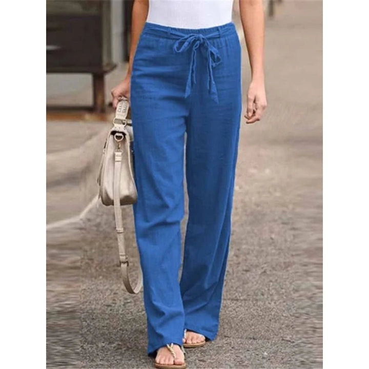 Lea | Lin Palazzo Bukser Løs Passform Bred Ben Snøring