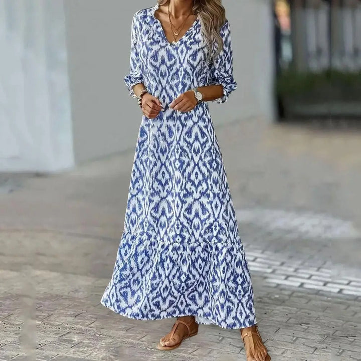 Florina | Stilig Maxi Kjole med Print