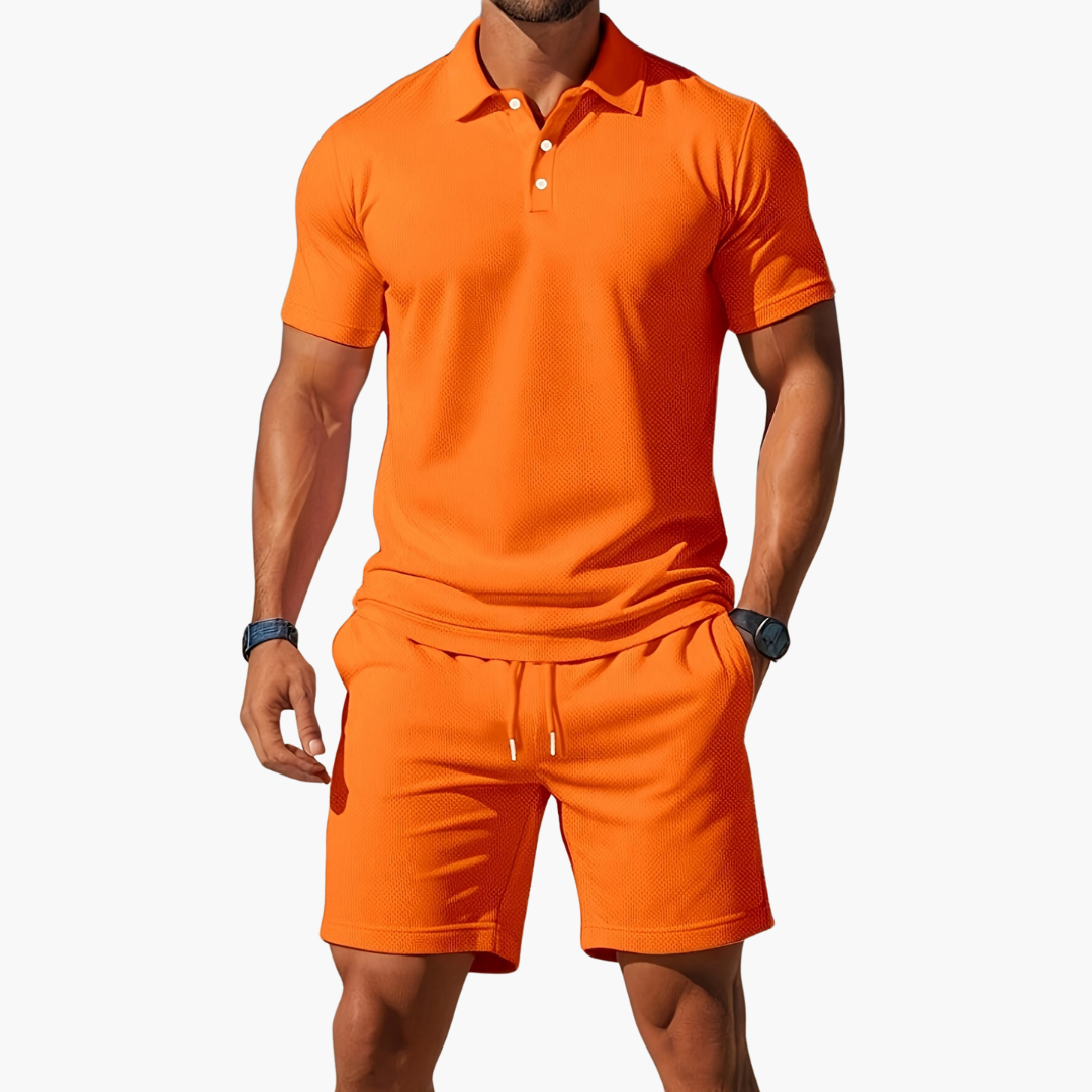 Anton | Herre Polo og Shorts Casual Set