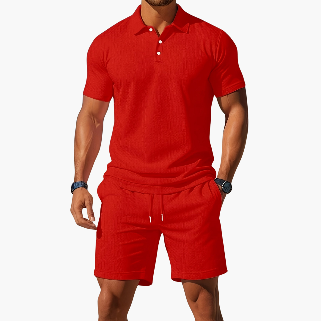 Anton | Herre Polo og Shorts Casual Set